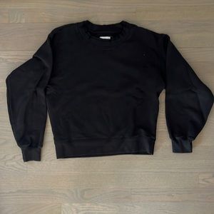 MATE the Label black raw neck sweatshirt, size small